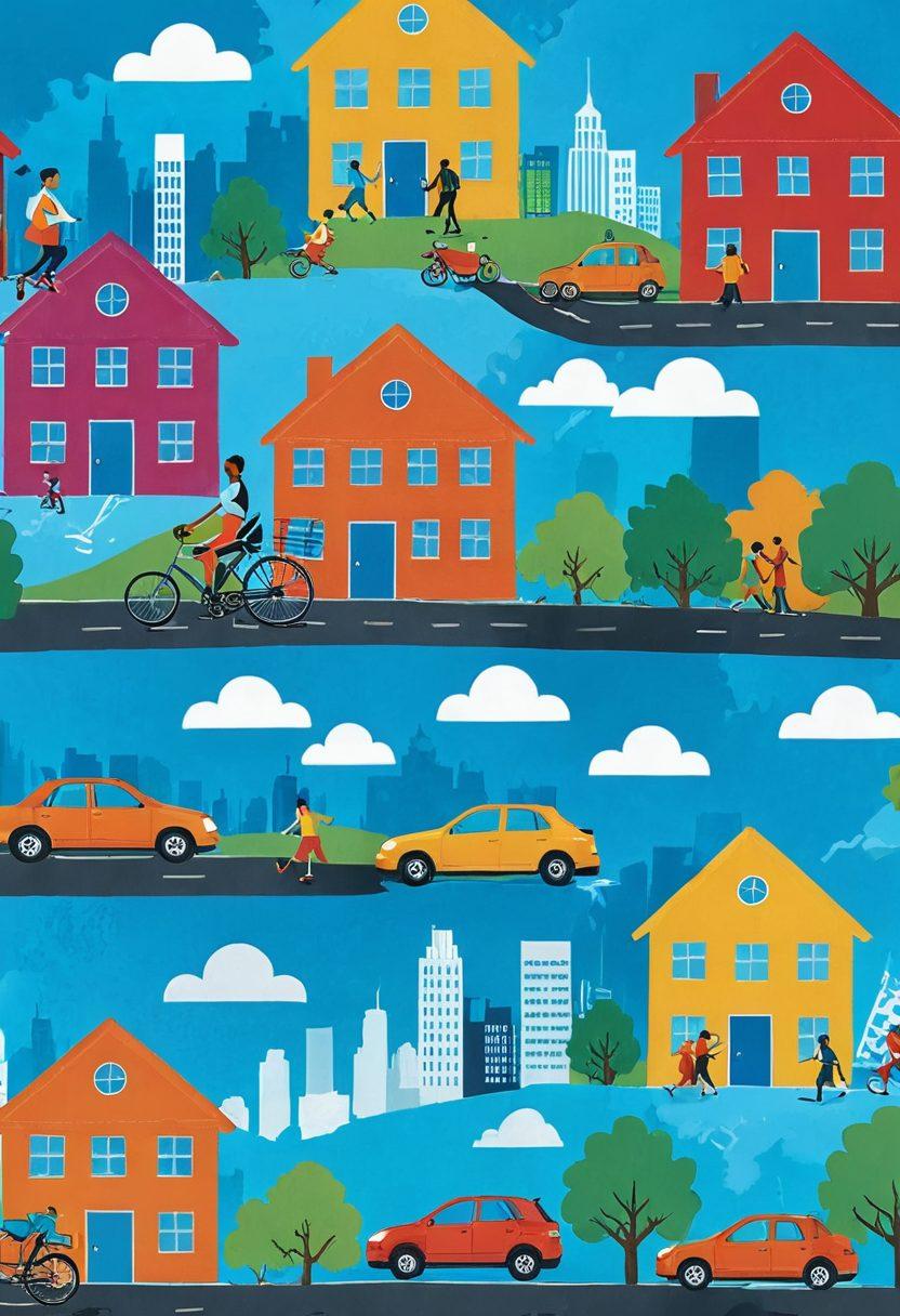 A dynamic illustration showcasing diverse safety plans as puzzle pieces coming together. Each piece represents different types of insurance solutions like health, auto, home, and business. The background features a city skyline with people engaging in various outdoor activities, symbolizing peace of mind and security. Infuse the scene with bright and engaging colors to convey optimism and trustworthiness. super-realistic. vibrant colors. 3D.